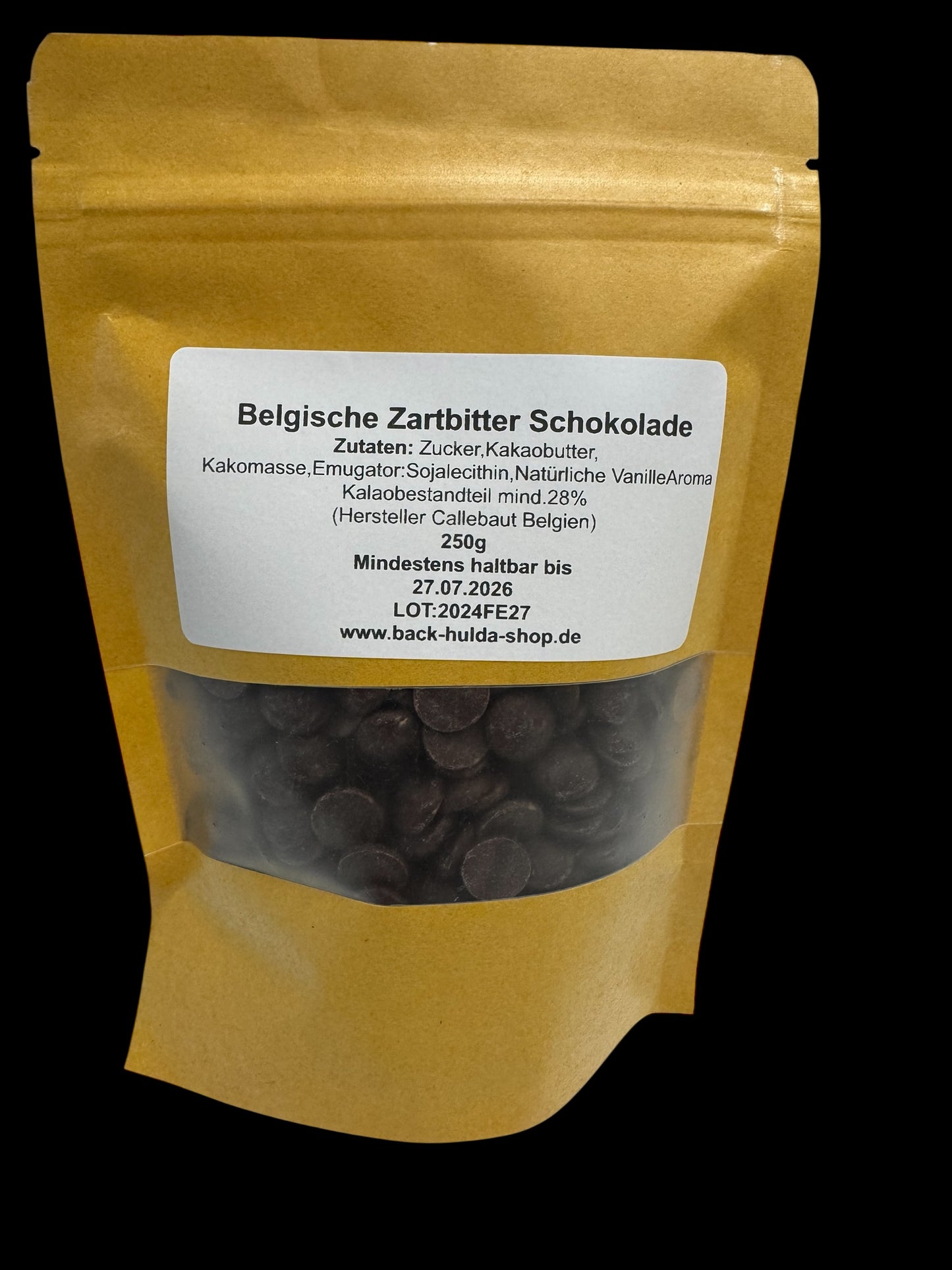 Exquisite Belgische Zartbitter Schokolade von Callebaut in Tropenform, 250g