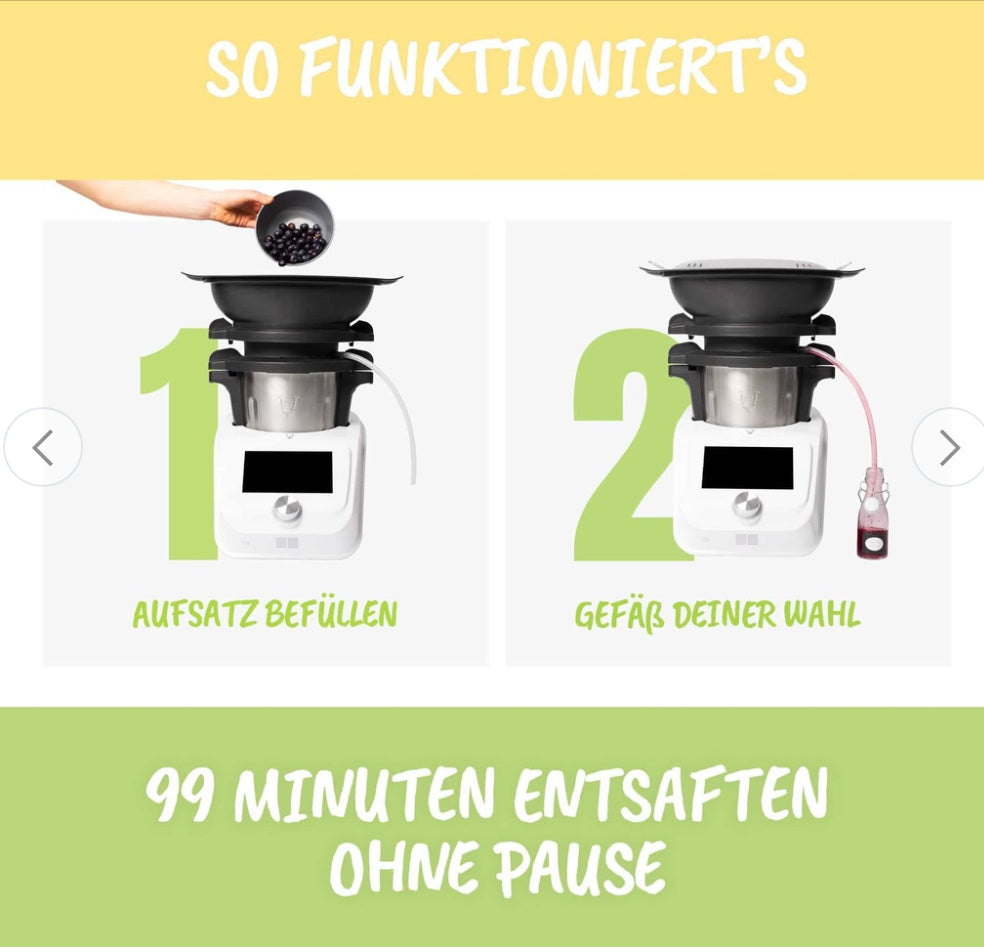 MixFino® | Dampfentsafter-Aufsatz für Monsieur Cuisine Smart, Trend, Connect