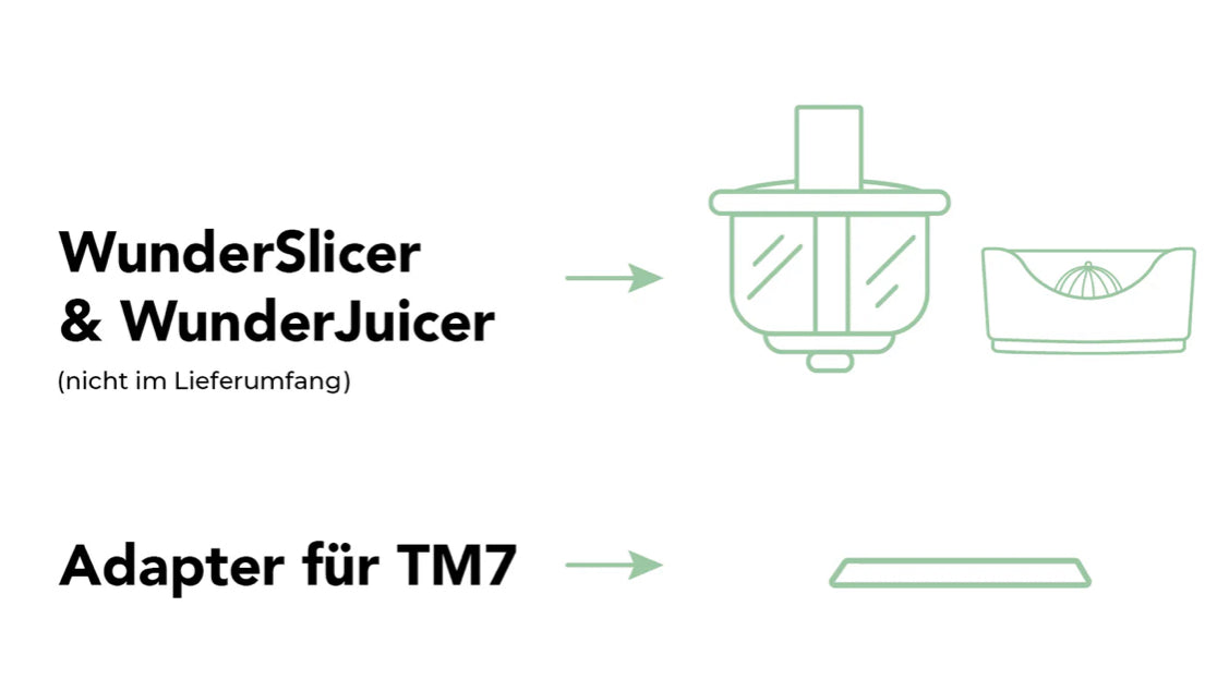 Umsteiger-Set für WunderJuicer® & WunderSlicer® auf Thermomix TM7. Vorbestellung-Versand ab Mitte Dezember 2025
