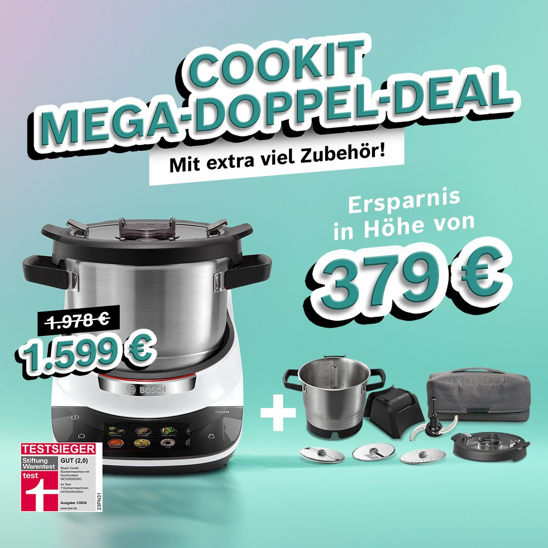 Bosch Cookit®️Mega-Doppel-Deal-auf Anfrage erhältlich ➡️ Jetzt Angebot einholen. Lieferung durch Bosch,versandkostenfrei! Lieferung nur für Deutschland