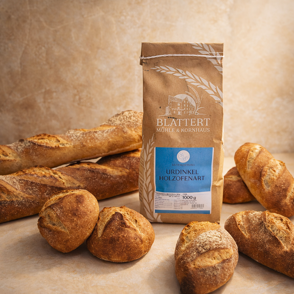 Ur-Dinkel Holzofenart Backmischung-rustikale Holzofen-Feeling! Frisch von der Mühle. Inkl. Trockenhefe beiliegend.