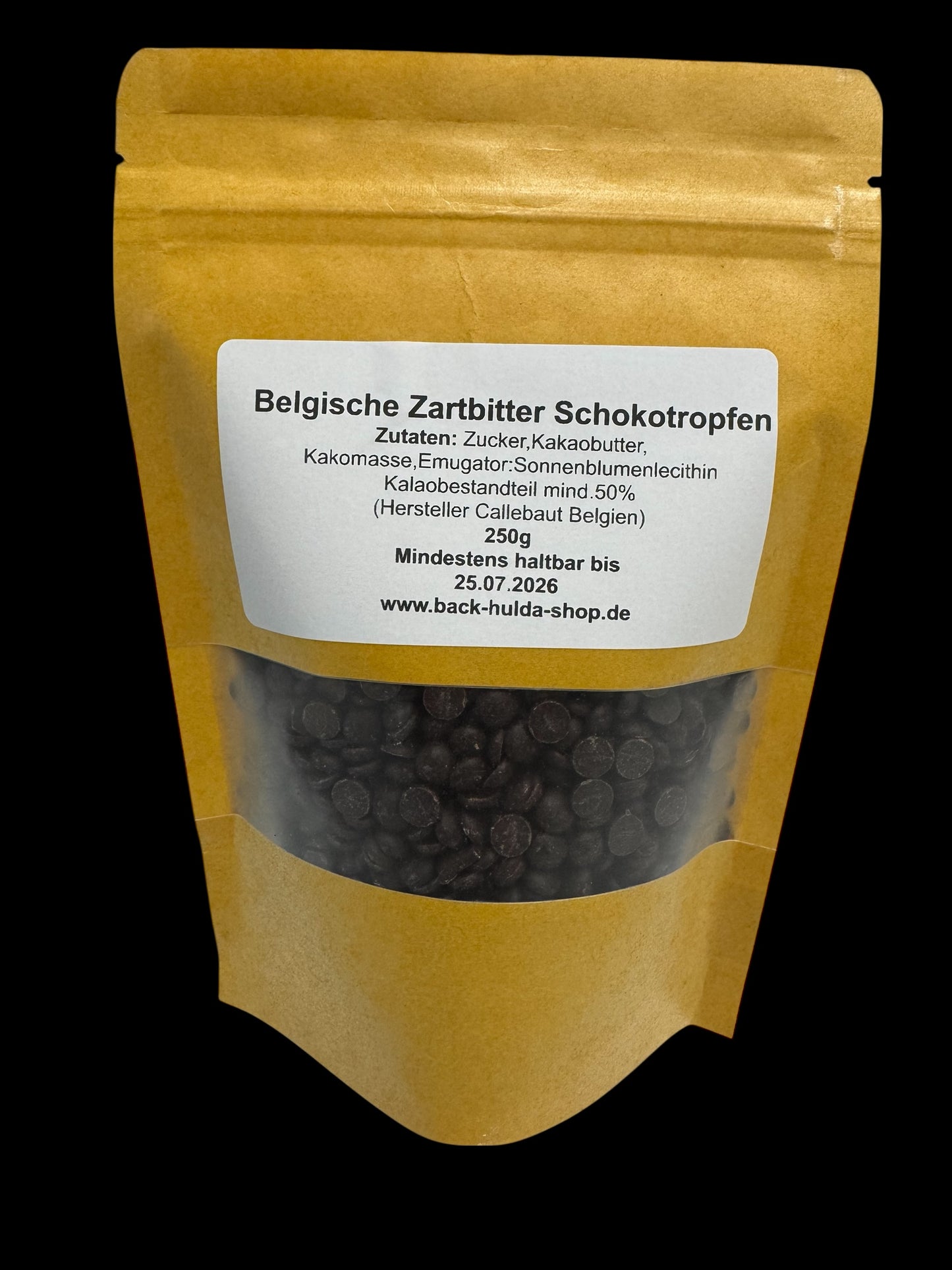 Schokotropfen Zartbitter - Chocolate Chips für Cookies Muffins, 250g