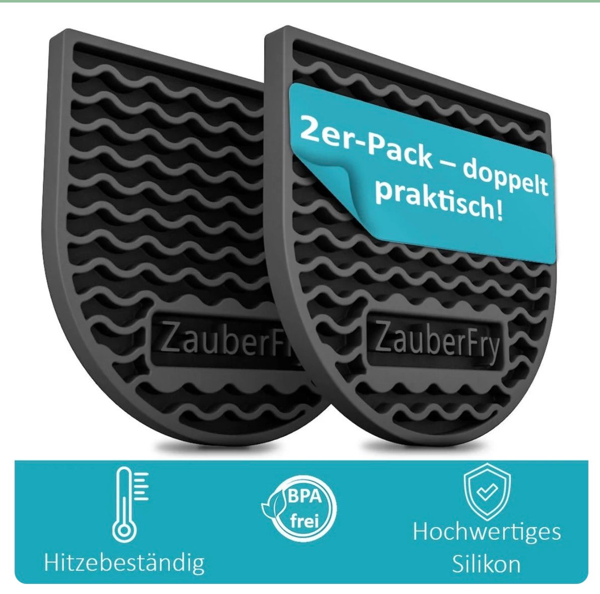 ZauberFry | Silikon Untersetzer für Ninja AF300EU, AF400EU, AF451EU, AF500DE und SL400EU (2er-Set)
