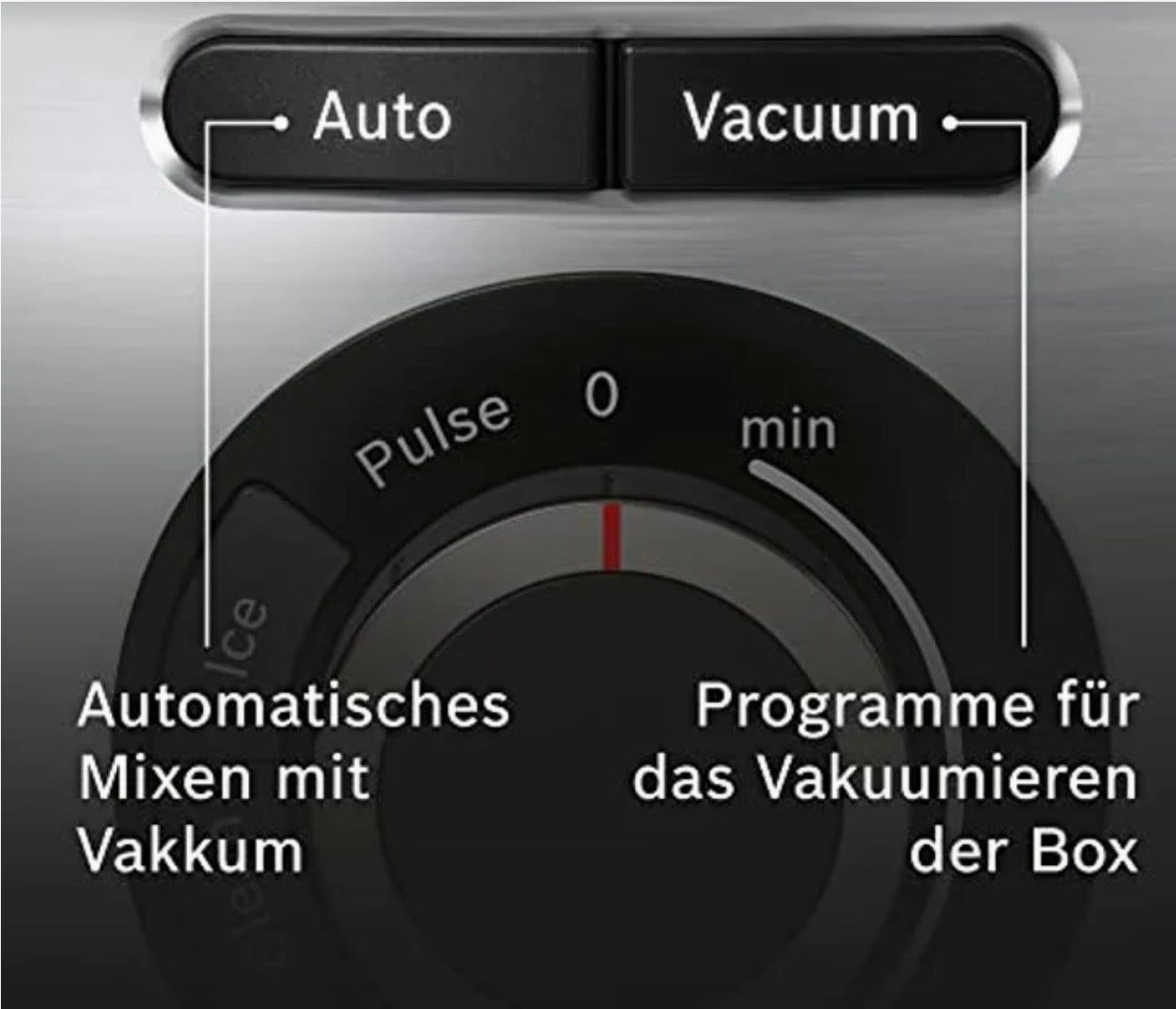 BOSCH MMBV621M VitaMaxx Standmixer Silber (1000 Watt, 1.5 l)Vakuumieren