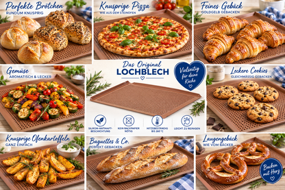 Lochblech mit Silikon Antihaftbeschichtung „Made in Germany“