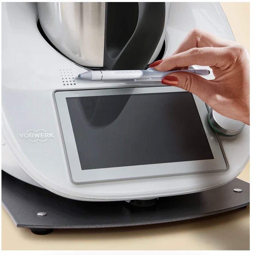 TouchPro + Halterung passend für Thermomix Display - auch für iPad , Handy + Navigationgerät mit Touchdisplay. 3 in 1-Soft-Touch, Stylus-Touch und Kugelschreiber