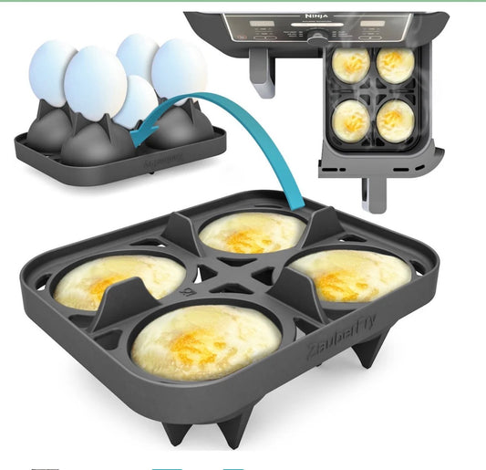 ZauberFry | 2-in-1 Pochiereinsatz und Eierkocher für Ninja AF400EU, AF451EU, AF500DE und SL400EU