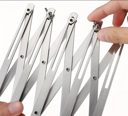 Mehrfach-Teigschneider aus Edelstahl-7 Rollen, ausziehbar bis 70cm