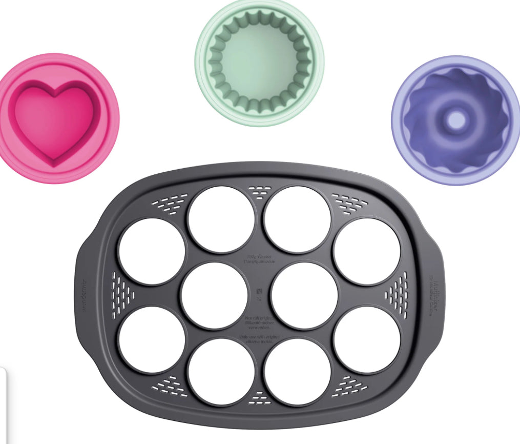 Muffinizer® | inkl. 10 Förmchen für Monsieur Cuisine Smart, Trend, Connect