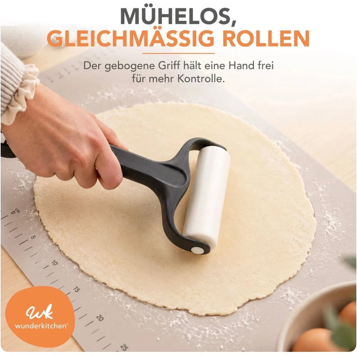 RollPro® V2 | Teigroller mit zwei unterschiedlich großen Walzen & Aufsätze
