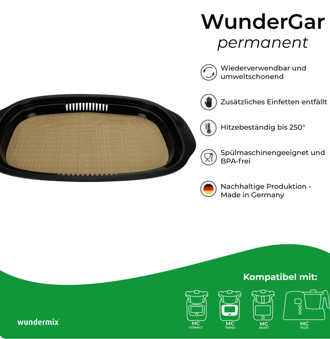 Wundermix-WunderGar®️ Permanent Dauerbackfolie für Monsier Cuisine smart,Trend, Connect und édition plus