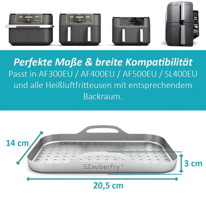 ZauberFry | Pizzaeinsatz aus Edelstahl (2er-Set)