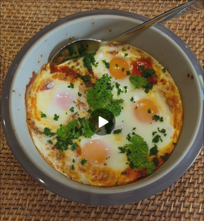 Shakshuka stammt ursprünglich aus Nordafrika, 100g im Quadrat Glas