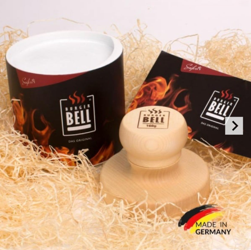 Der Burger Bell maxi 250g-Perfektion für deine Burger ! Ein fränkisches Original, mit Rezeptheft. Inkl. Antihaft-Trennblätter 100Stück!