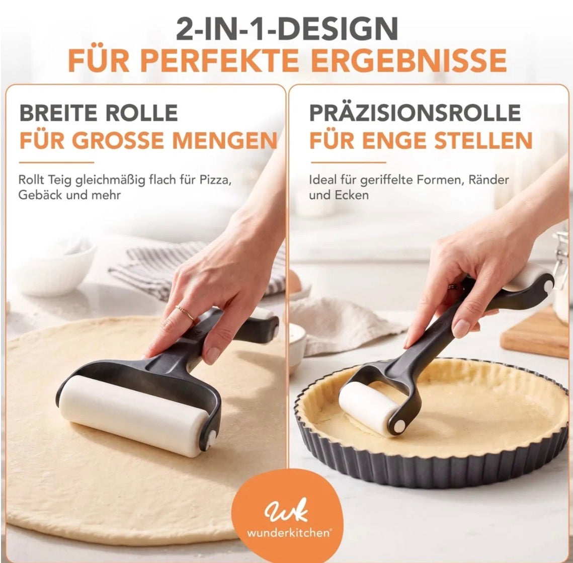 RollPro® V2 | Teigroller mit zwei unterschiedlich großen Walzen & Aufsätze