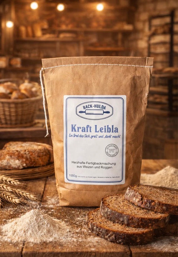 Kraft Leibla Brot-Set & Fränkisches Bio Leinöl-Kalt gepresst & Naturbelassen, 0,1Liter. Biokontrollstelle: DE-ÖKO 006