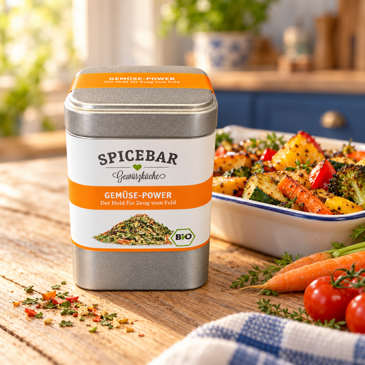 Gemüse-Power. Bio, 65g-Der Held für Zeug vom Feld. Rezept in der Beschreibung