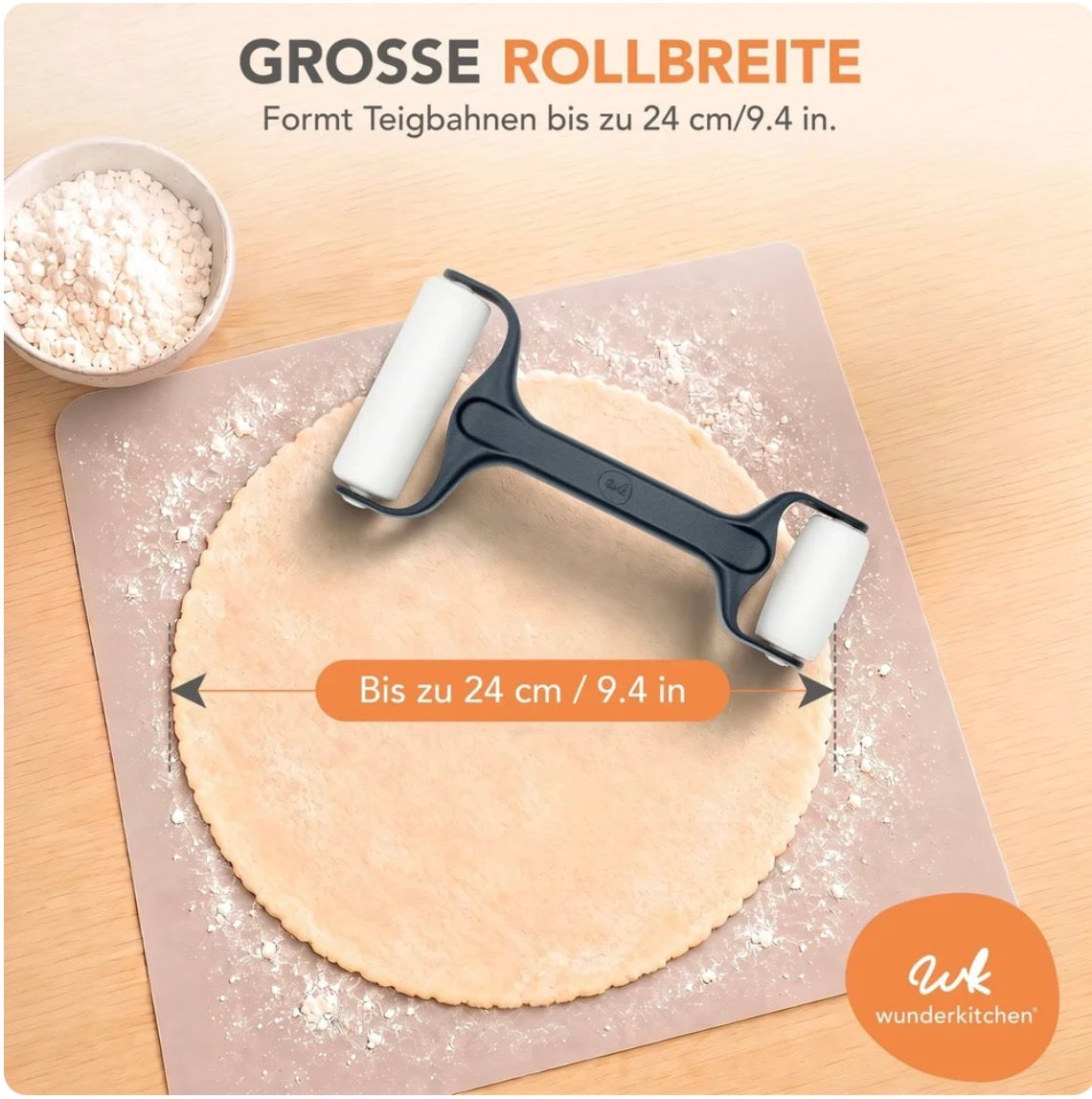 RollPro® V2 | Teigroller mit zwei unterschiedlich großen Walzen & Aufsätze