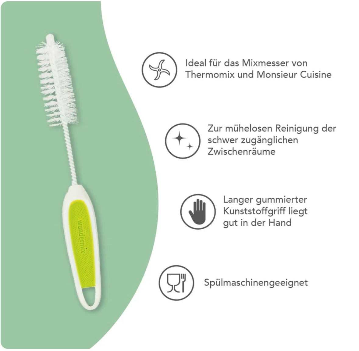 WunderBrush® Blade | Reinigungsbürste für Mixtopfmesser