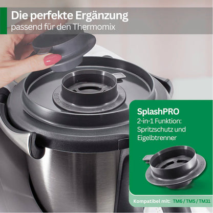 SplashPRO - Spritzschutz und Eigelbtrenner passend für den Thermomix und Monsieur Cuisine