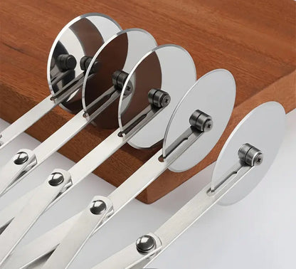 Mehrfach-Teigschneider aus Edelstahl-7 Rollen, ausziehbar bis 70cm