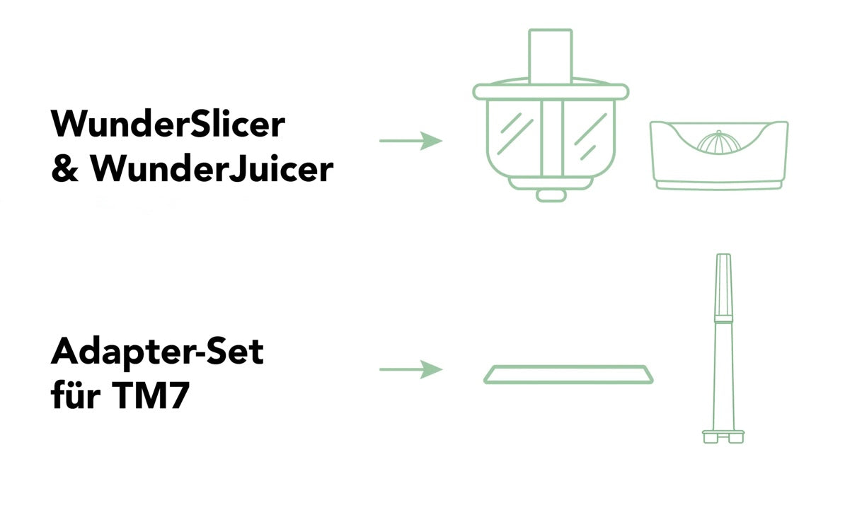 All-in-One Set für TM7-WunderSlicer V2, WunderJuicer & Adapter