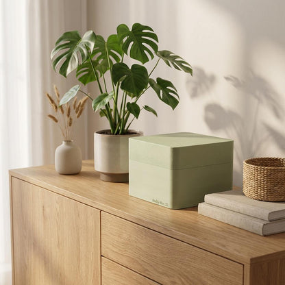 Buddy Box M & Buddy #1 - Set-Maximal organisiert Minimaler Platzbedarf-Arctic Blue,Pistachio Green,Midnight Black,Stone Grey