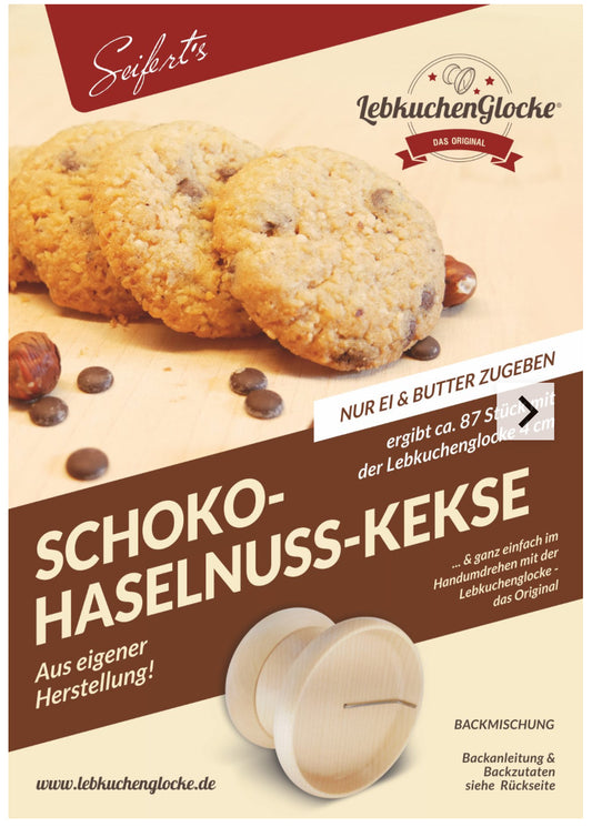 SCHOKO- HASELNUSS- KEKSE - BACKMISCHUNG - NACH UNSEREM HAUSREZEPT! Ergibt 87 Stück mit der Lebkuchen Glocke 4cm.