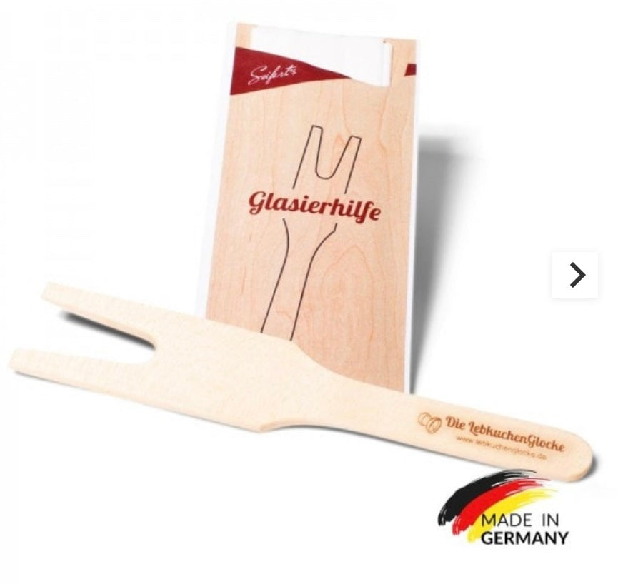 Original-Lebkuchenglocke-Glasierhilfe, Schnelles und einfaches Glasieren von Lebkuchen.
Finger und Hände bleiben sauber.