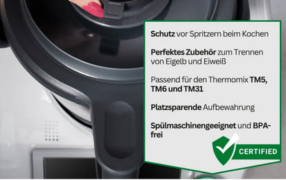 SplashPRO - Spritzschutz und Eigelbtrenner passend für den Thermomix und Monsieur Cuisine