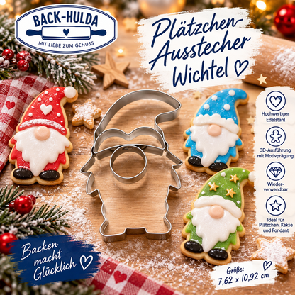 3D Plätzchenausstecher „Wichtel“ – Weihnachtszauber zum Ausstechen
