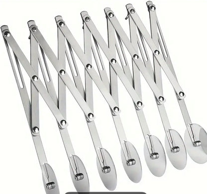 Mehrfach-Teigschneider aus Edelstahl-7 Rollen, ausziehbar bis 70cm