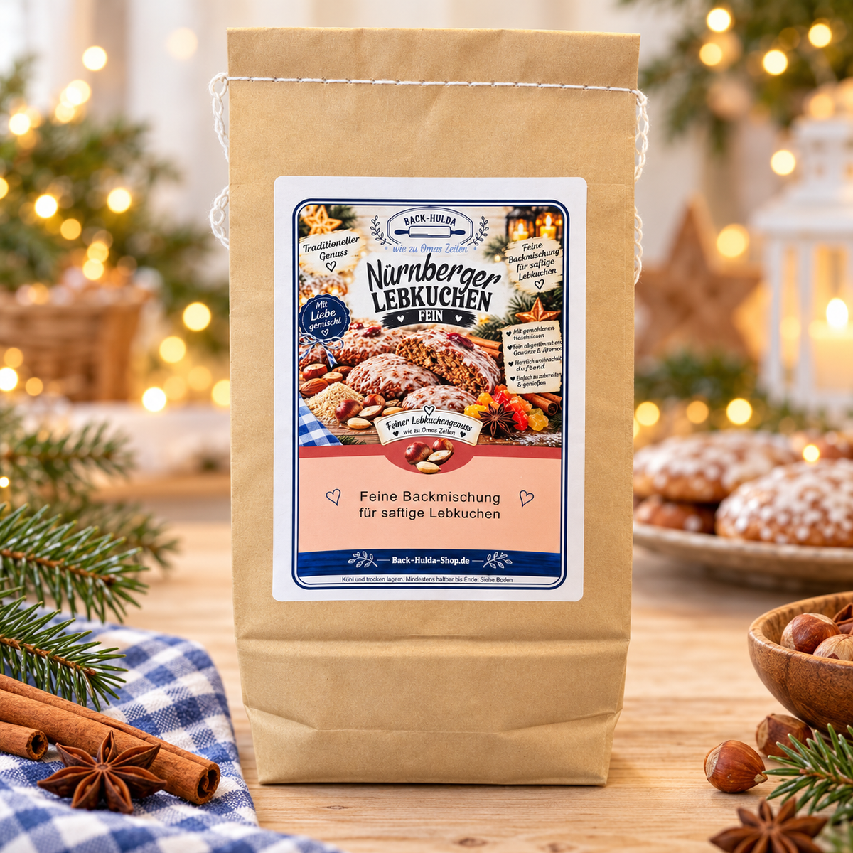 Nürnberger Lebkuchen-Backmischung „Fein“ 1000g