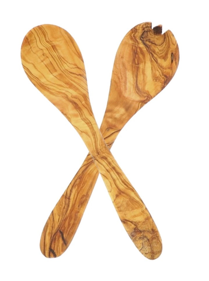 Salatbesteck Olivenholz 21 cm von Hofmeister®️ Germany, auch im Set erhältlich.