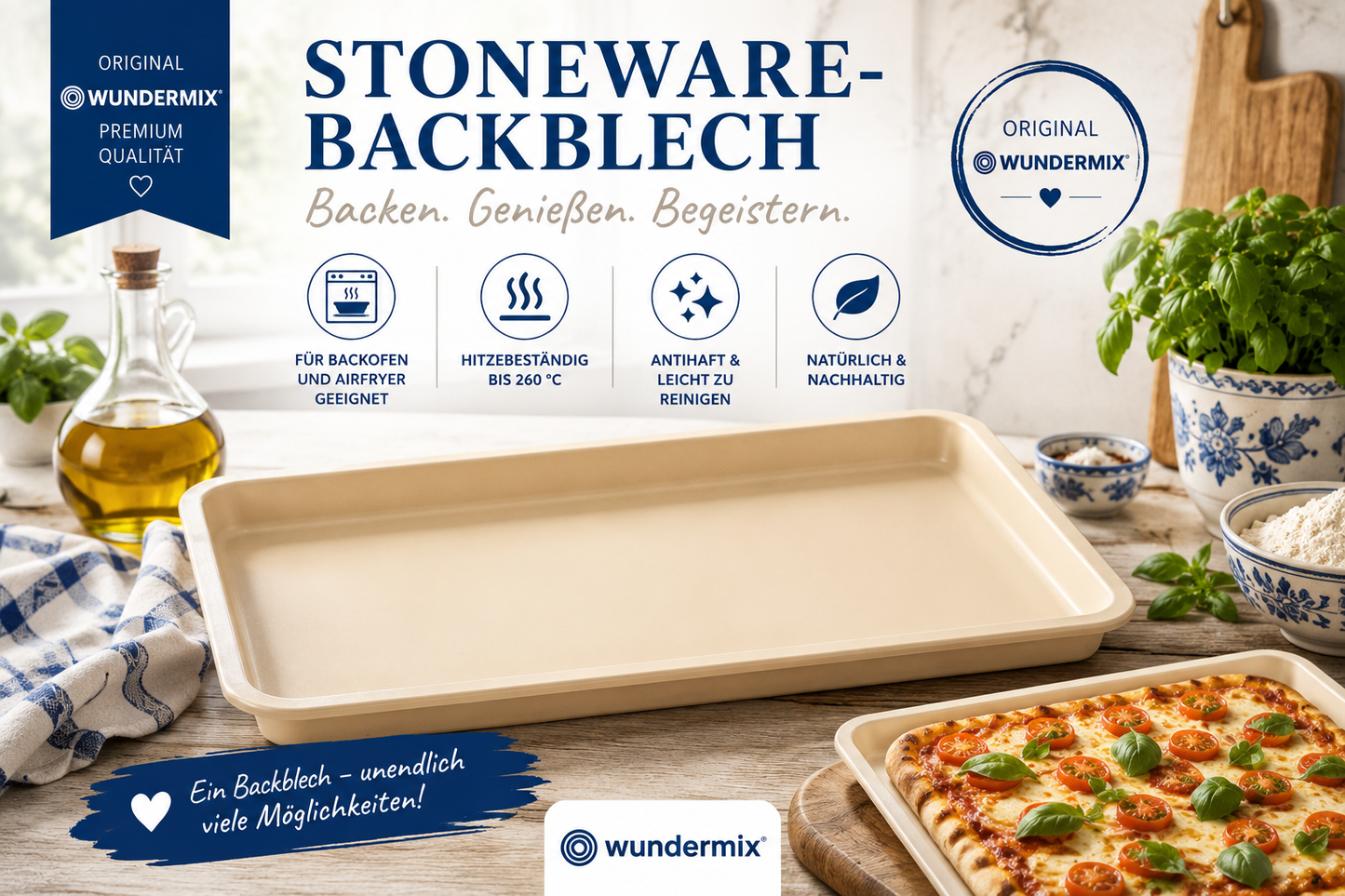 WunderKitchen® | Stoneware Backblech (41×30,5 cm)