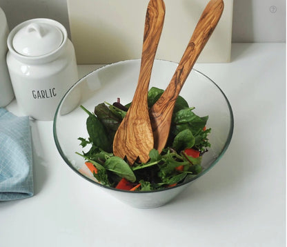 Salatbesteck Olivenholz 21 cm von Hofmeister®️ Germany, auch im Set erhältlich.
