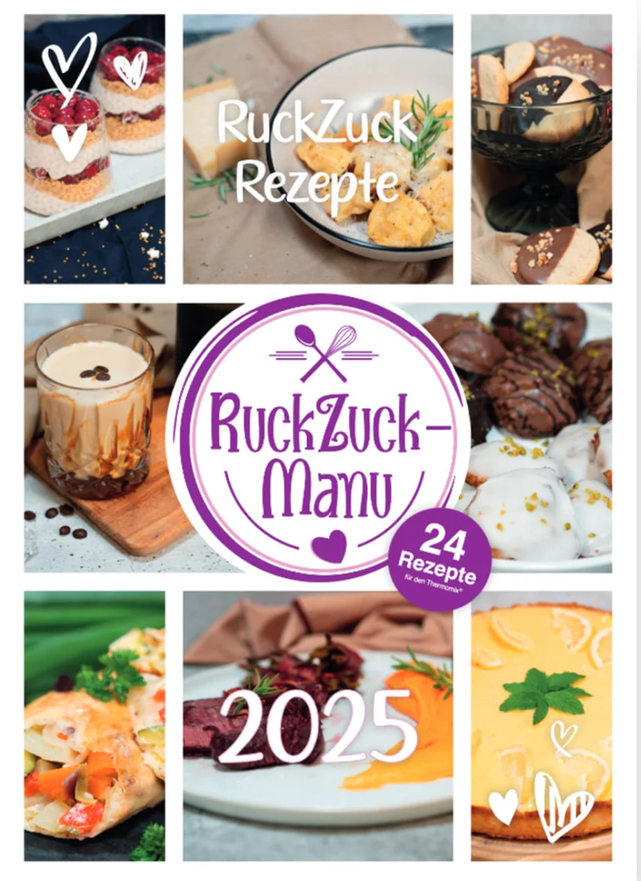 Ruckzuck-Manu 2025 Kalender mit 24 Rezepten