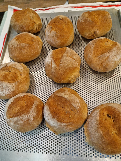 Mein Sauerteig Weggla-eine liebevoll zusammengestellte Backmischung, Brötchen mit herzhaftem Aroma „wie zu Omas Zeiten“ liebevoll per Hand abgefüllt, 2 Pfund / 1000g ca. 20 Brötchen, & 2x 7g Trockenhefe