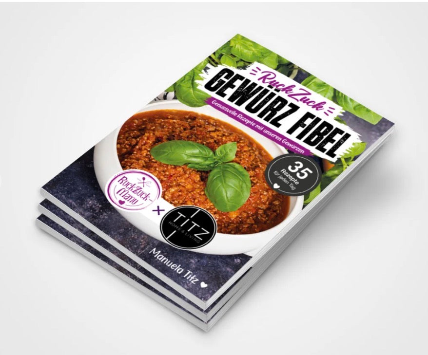 RuckZuck Gewürz-Fibel | 35 genussvolle Rezepte mit TITZ Gewürzen | Manuela Titz/Lieferdatum: 13.11.-15.11.2026