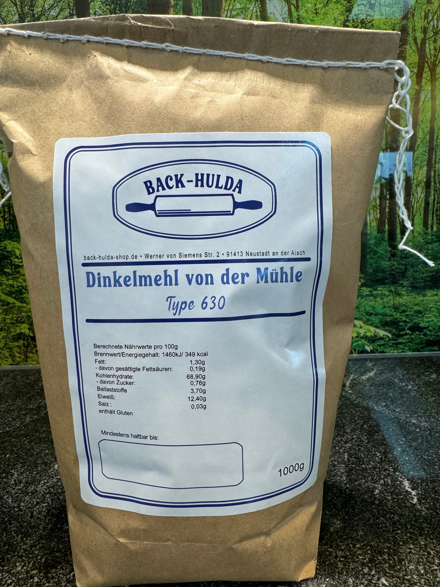 Frisch gemahlenes Dinkelmehl Type 630. 1000g liebevoll per Hand abgefüllt!