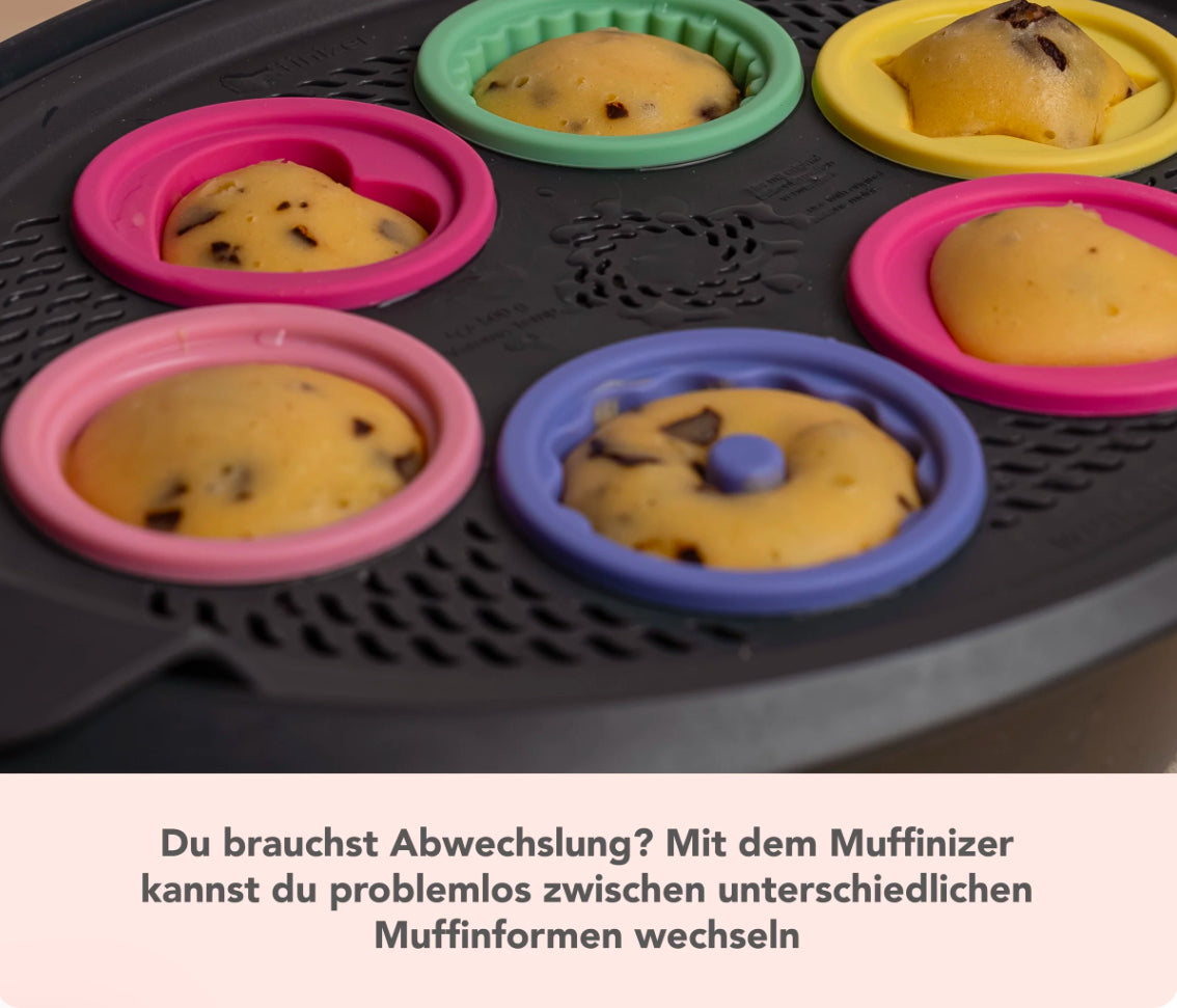 Muffinizer® | Backform für Thermomix TM6, TM5, TM31, verschiedene Muffinförmchen im Shop erhältlich.