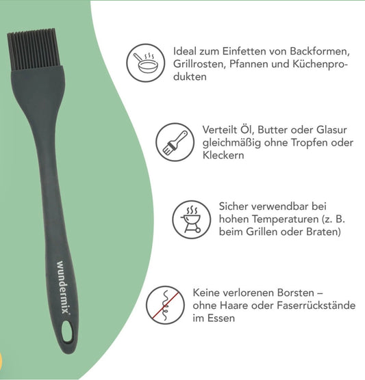 WunderBake | Silikonpinsel für Backformen, Grill & Küchenzubehör