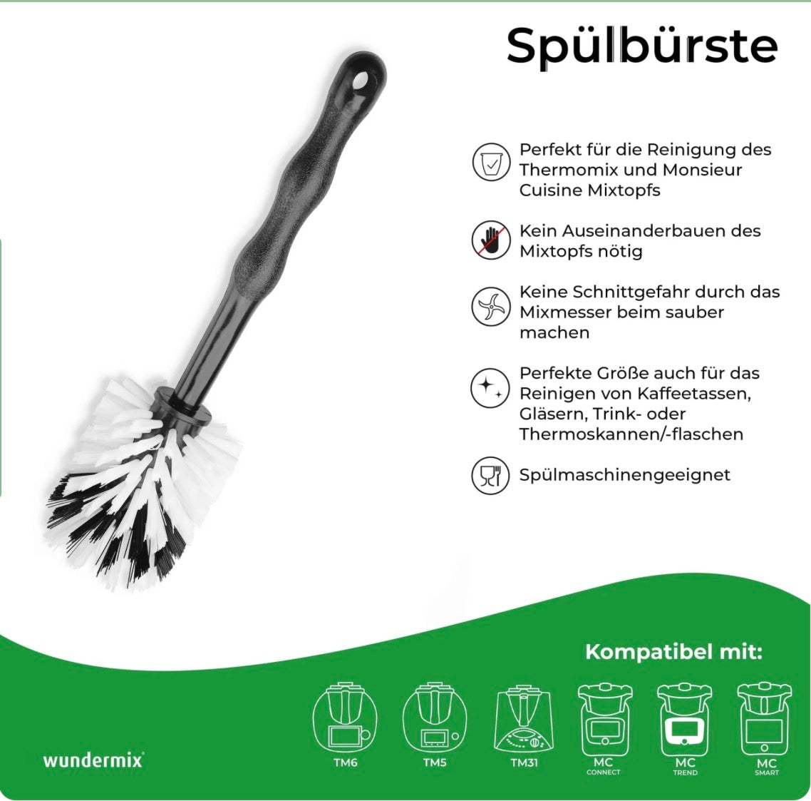 Mixtopf-Spülbürste (verschiedene Farben
