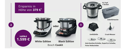 Bosch Cookit®️Mega-Doppel-Deal-auf Anfrage erhältlich ➡️ Jetzt Angebot einholen. Lieferung durch Bosch,versandkostenfrei! Lieferung nur für Deutschland