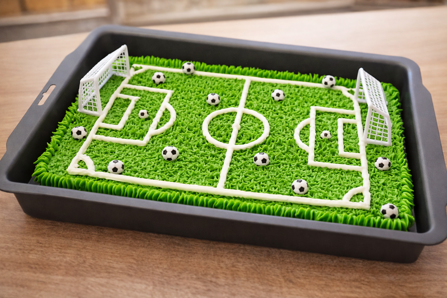 Fußball & Fußballfeld Qualitäts-Bäcker Backformen im Set. Perfekt zur Fussball-EM