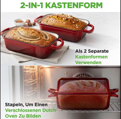 🍞 Back-Hulda Premium Brotback- & Schmortopf Set. Backe knusprige Brote wie vom Bäcker – ganz einfach zuhause! 1 Paar hochwertige Silikon-Backhandschuhe
Hitzebeständig und rutschfest für sicheres Arbeiten am heißen Ofen.