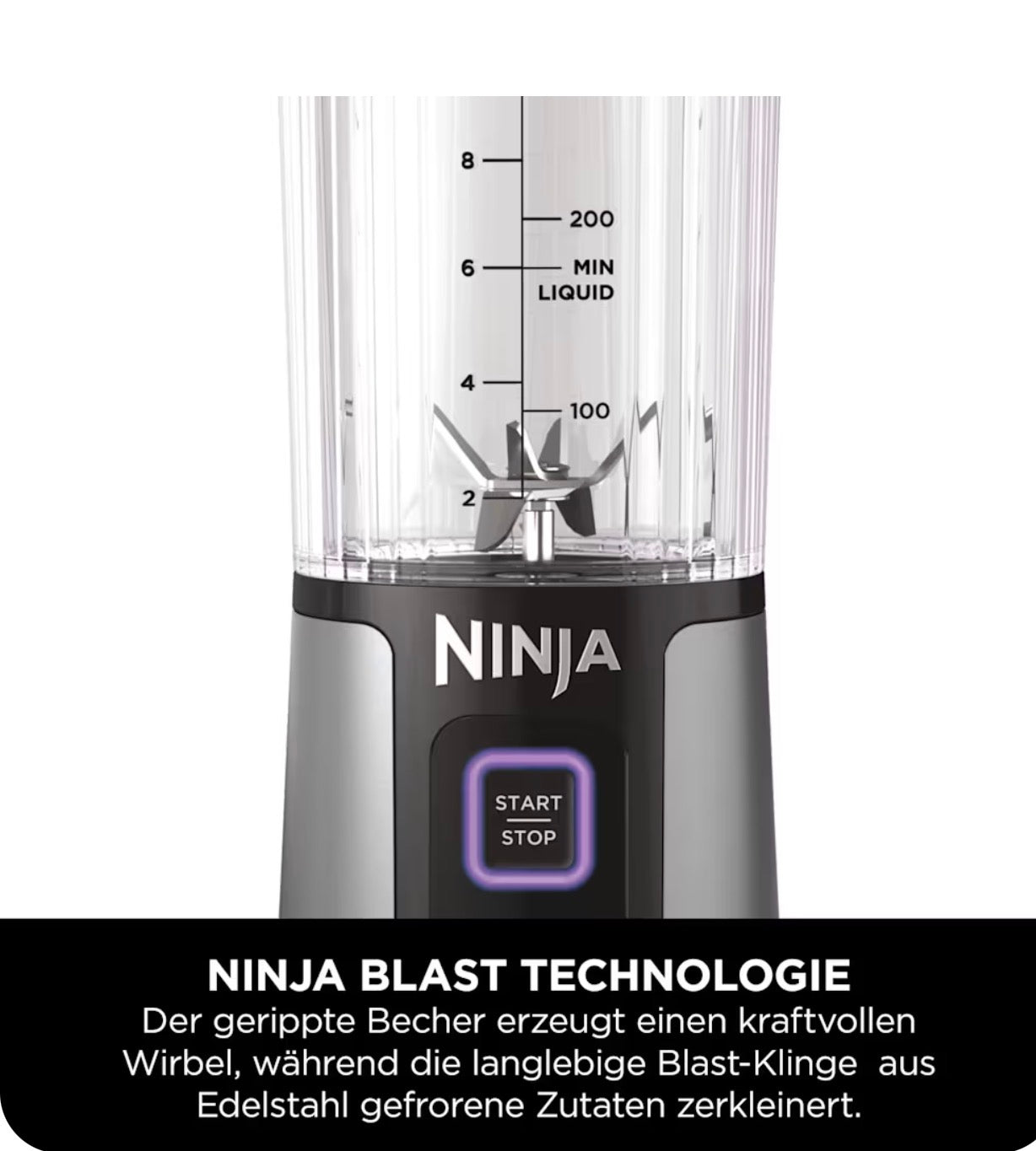 Ninja Blast Kabelloser Mixer. Farbe Schwarz