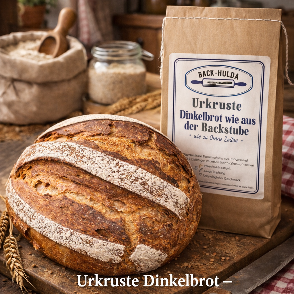 UrKruste Dinkelbrot wie aus der Backstube-wie zu Omas Zeiten-Wird wöchentlich frisch von der Nachbarsmühle abgefüllt! 1000g