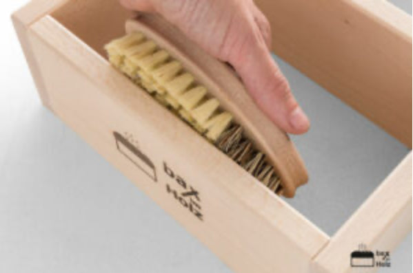 Bax im Holz Reinigungsbürste, mit Naturborsten, für Backrahmen und Gärkörbchen-Bax im Holz-Das Original - Made in Germany