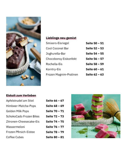 „Eis dich glücklich“ – Das Rezeptbuch für deinen Thermomix®*
Eisgenuss ohne schlechtes Gewissen! Entdecke über 30 fitgemixte Rezepte – von fruchtigen Sorbets über cremiges Vanilleeis bis hin zu veganen und Low-Carb-Varianten. Alles ohne Industriezucker!